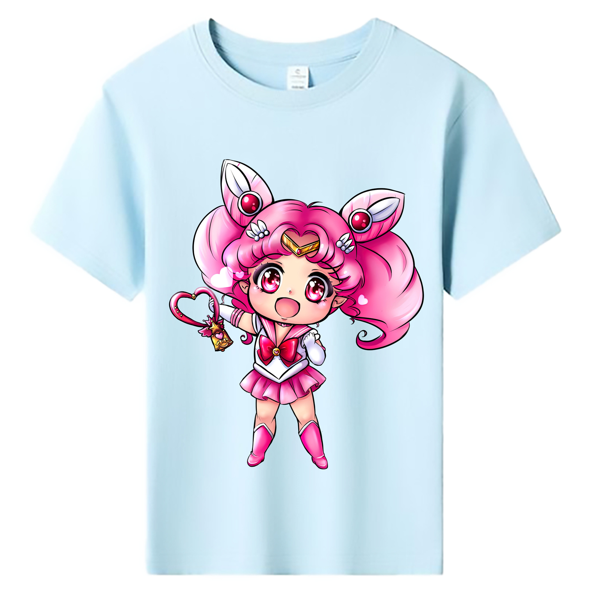 （画像用） 美少女戦士セーラームーン ちびうさ Sailor Moon Chibiusa Tsukino Usagi Small Lady Serenity 綿100％キッズTシャツ（フロントプリント）